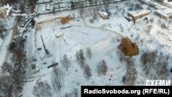 Вигляд будівництва на Потєхіна, 9 з висоти