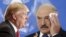 Каляж Свабоды. Дональд Трамп (зьлева) і Аляксандар Лукашэнка