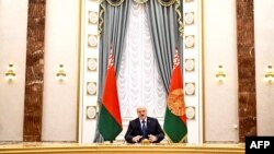 Аляксандар Лукашэнка на сустрэчы з замежнымі СМІ, 6 чэрвеня 2023 году.