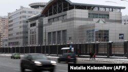 Штаб-квартира российской военной разведки (ГРУ) в Москве. 
