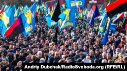 Марш всеукраїнського об’єднання «Свобода» на Покрову, 14 жовтня 2016 року 