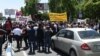 Armenia - Supporters of jailed members of an armed opposition group block a street in Yerevan, 16 May 2018.