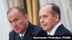 ՌԴ անվտանգության խորհրդի քարտուղար Նիկոլայ Պատրուշևը և դաշնային անվտանգության ծառայության տնօրեն Ալեքսանդր Բորտնիկովը, արխիվ, Մոսկվա: 