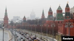 نمایی از برج کرملین در مسکو