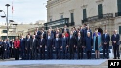 Участники саммита ЕС на Мальте (Валетта, 3 февраля 2017 г.)