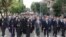 Nagorno-Karabakh - Armenian President Serzh Sarkisian (C) leads a march in Stepanakert that marks the 20th anniversary of Nagorno-Karabakh’s declaration of independence from Azerbaijan, 02Sep2011.