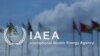 FILE PHOTO: IAEA logo is displayed at its headquarters in Vienna