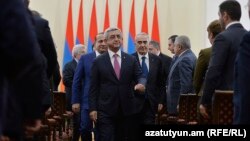 Президент Серж Саргсян և руководящие члены РПА, 7 декабря 2015 г. 