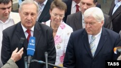 Переговоры между Франком-Вальтером Штайнмайером и Сергеем Багапшем состоялась в Гали 18 июля 2008 г.