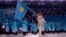 SOUTH KOREA --  Abzal Azhgaliev of Kazakhstan carries the national flag  during the Olympic Opening ceremony reception in Pyeongchang, February 9, 2018