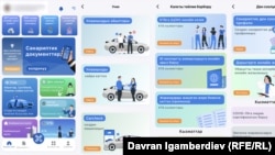 “Түндүк” тиркемесинин скриншоттору. Иллюстрациялык сүрөт.