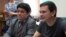 Vadim Prokhorov (left) in a Moscow court with Ilya Yashin, one of several Russian opposition figure whom he has defended. 