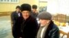 Uzbek oppositionist Isroiljon Xoldorov (left) and rights lawyer Saidjahon Zaynobiddinov on February 22. 