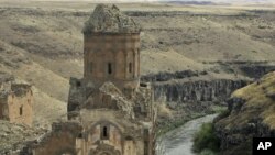 Turkey -- The Church of Tigran Honents at the ruins of Ani, the capital of a medieval Armenian kingdom, on the Turkey-Armenia border, 11Sep2008
