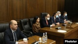 Пресс-конференция в парламенте членов армянской делегации в ПАСЕ, Ереван, 2 февраля 2021 г.