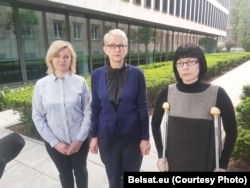 Марыя Цішкоўская, Ірэна Бярнацкая і Ганна Панішава. Фота: belsat.eu