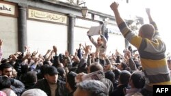 اعتراض حکومت سوریه در دمشق