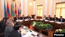 Armenia - The Committee on Defense and Security of the CSTO Parliamentary Assembly meets in Yerevan, 30Oct2013.