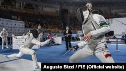 Ілюстраційне фото. Українська збірна на юніорському Чемпіонаті світу з фехтування у рапірі, квітень 2021 року