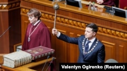 Володимир Зеленський під час інавгурації на посаду президента України. Київ, 20 травня 2019 року