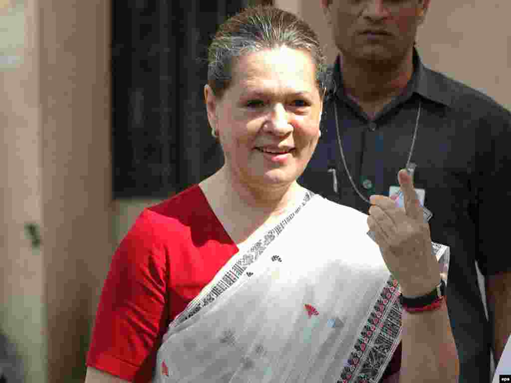 Соня Ганди, президент Индийского национального конгресса.