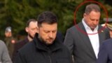 Andriy Yermak, circled, in a screengrab from a video shared on Telegram by President Zelenskyy during a visit to Turkey on November 19. 