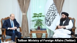 Rusiyanın Kabildəki səfiri Dmitri Jirnov "Taliban"ın xarici işlər naziri Əmir Xan Müttəqi ilə görüşüb