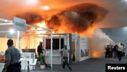 Пажар у месцы правядзеньня кліматычнай канфэрэнцыі ў Бразыліі