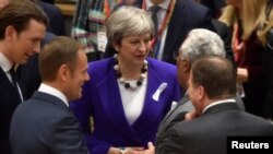 Британия  премьер-министри Тереза Мэй Брюсселдеги саммитте. 22-март,  2018-жыл. 