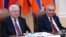 Armenia -- Nikolay Ryzhkov (L) attending the 25th session of the Armenian-Russian Inter-parliamentary Committee on Cooperation in Yerevan, 30 Oct, 2014