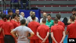 Джанлоренцо Бленджини с националите на България през май 2024 г.