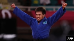 Елдос Сметов Токио олимпиадасында қола жүлдеге таласта жеңіске жеткен сәт. 24 шілде 2021  жыл.