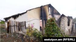Дом в Мартакертском районе Нагорного Карабаха после ракетных обстрелов, 19 ноября 2020 г.