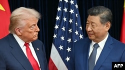 Дональд Трамп на сустрэчы зь Сі Дзіньпінам