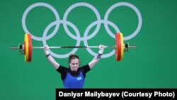Қазақстандық ауыр атлет Карина Горичева. Бразилия, Рио-де-Жанейро, 9 тамыз 2016 жыл.  