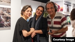 از راست: سیف‌الله صمدیان، تهمینه میلانی و مهتاب نصیرپور