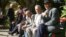 Armenia -- Pensioners sitting in a park in Yerevan, undated