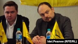 Дмитрий Семёнов и заместитель председателя федерального совета "Открытой России" Владимир Кара-Мурза младший 