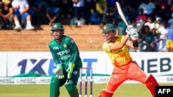 د پاکستان او زيمبابوې ترمنځ د مخکينۍ لوبې یو انځور 