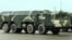 Russia -- An Iskander ballistic missile launcher rolls during a rehearsal of a military parade in Alabino outside Moscow, 20Apr2010