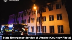 Здание больницы, поврежденное в результате российского удара, Харьков, Украина, 14 октября 2025 года