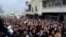 Syria -- Thousands of people attend a mass funeral for pro-democracy protesters in the city of Deraa, 09Apr2011