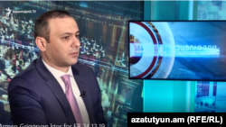 Секретарь Совета безопасности Армении Армен Григорян в студии Азатутюн ТВ, Ереван, 24 декабря 2019 г.