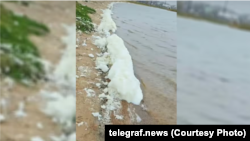 Пена на вадзе, якая выклікала пытаньні грамадзян