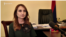 Глава фракции «Мой шаг» Лилит Макунц беседует с журналистом Радио Азатутюн, Ереван, 24 июня 2019 г.