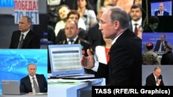 Putin talks dogs, clones, pensions, and Ukraine -- for four hours.