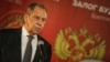 Russian Foreign Minister Sergei Lavrov at a news conference in Sarajevo on December 14