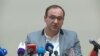 Бывший заместитель руководителя аппарата Национального собрания Арсен Бабаян на пресс-конференции, Ереван, 14 ноября 2019 г.