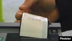 Armenia -- A cash register in a Yerevan shop, 14Oct2010.