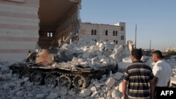 ساختمانی ویران شده در حلب